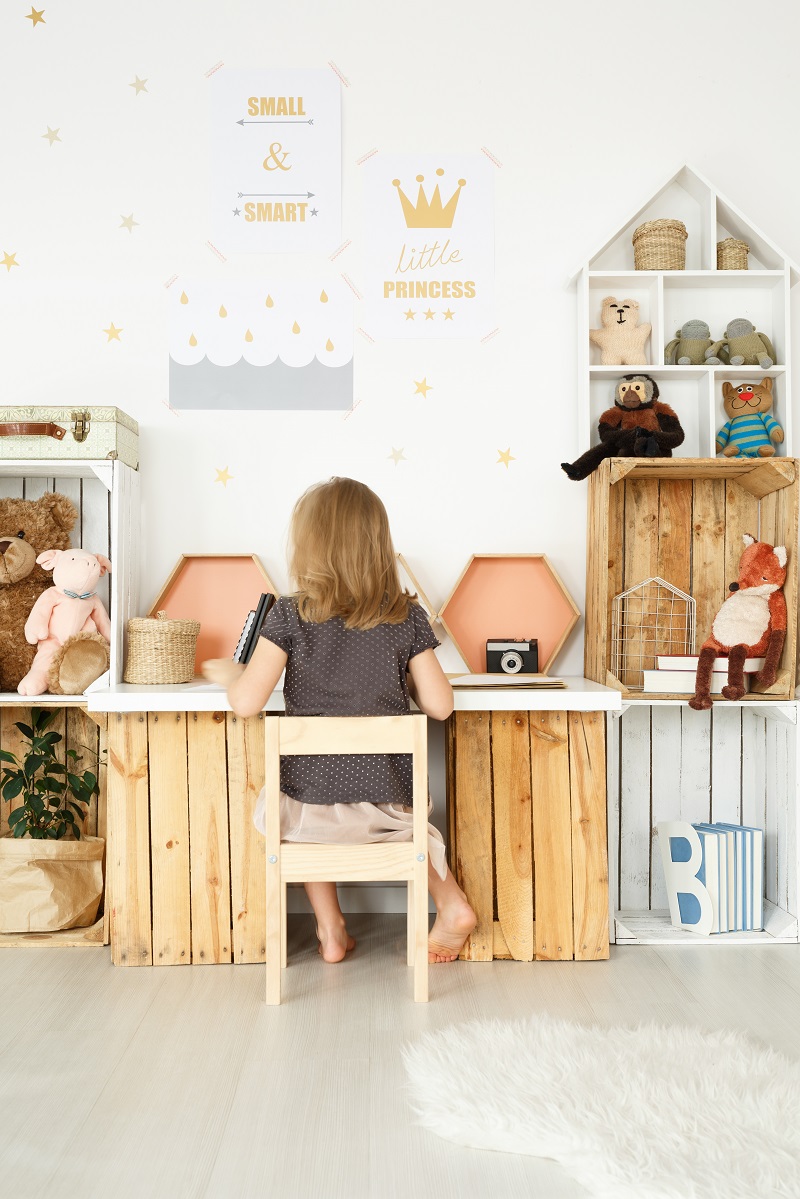 Cajas de madera para niños