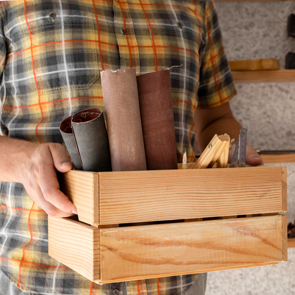 Guardar tus productos con caja de madera