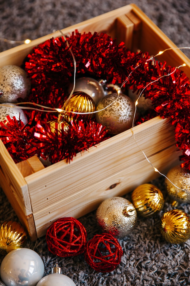 Cajas de madera para lotes de navidad